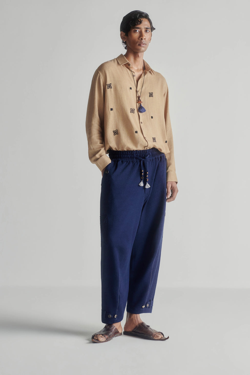 Indigo high pants