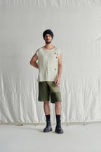 Chikankari Drop tank tee shirt